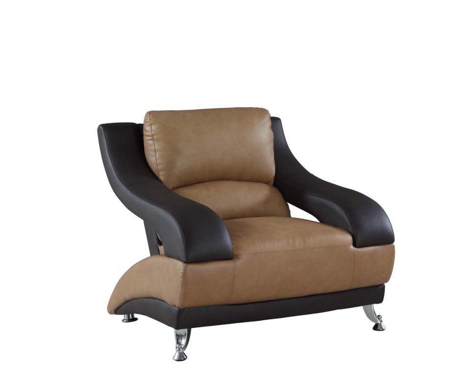 38" Two Tone Dazzling Leather Chair