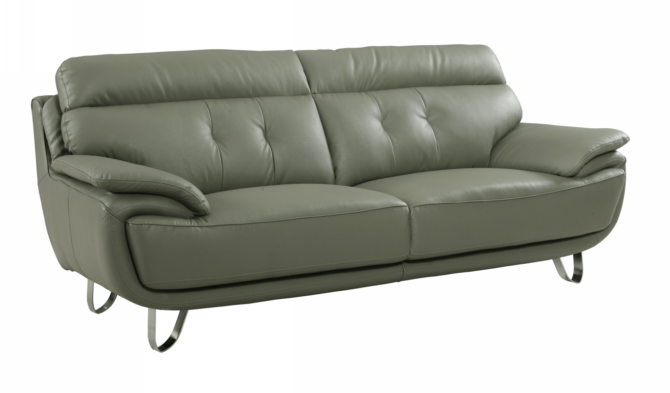 37" Fascinating Grey Leather Sofa