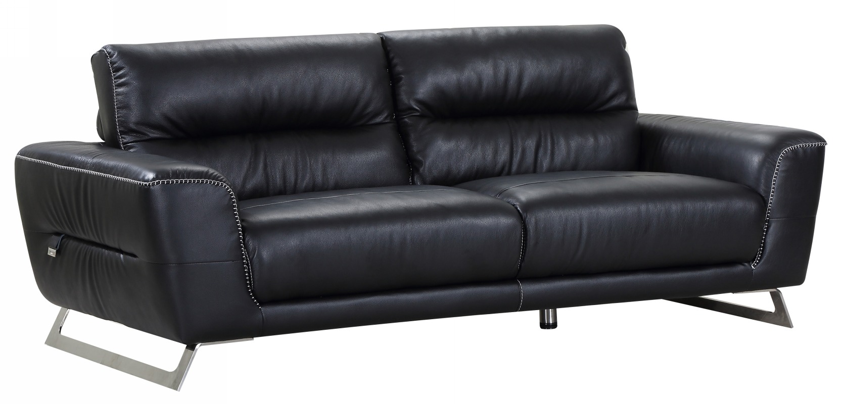 34" Lovely Black Leather Sofa