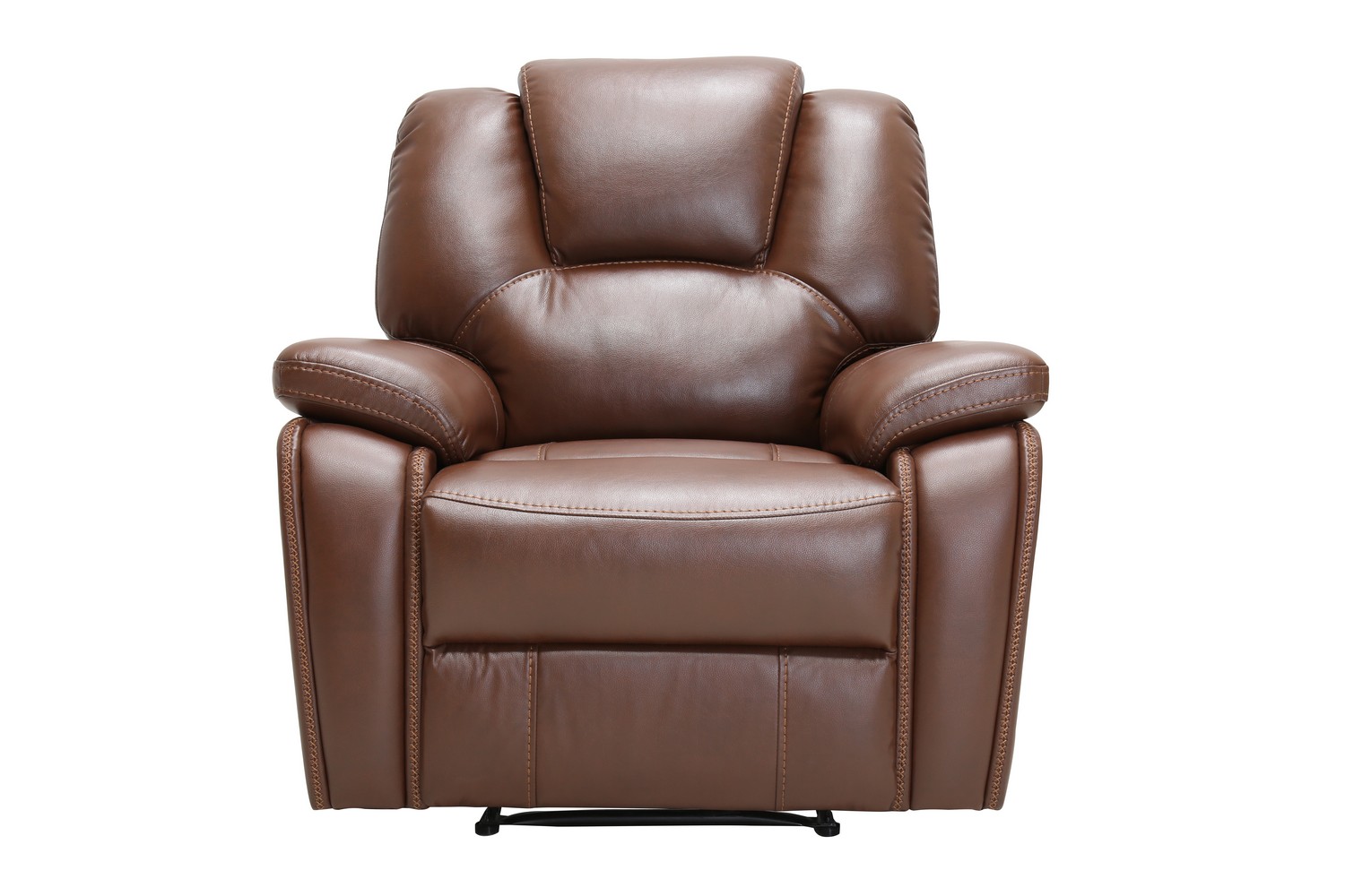 40" Brown Contemporary Leather Chair