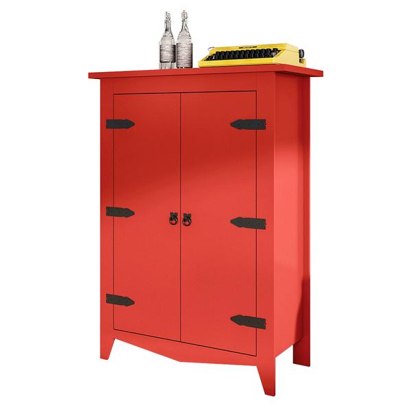 Industrial Retro / Vintage Red Storage Cabinet w/black accents