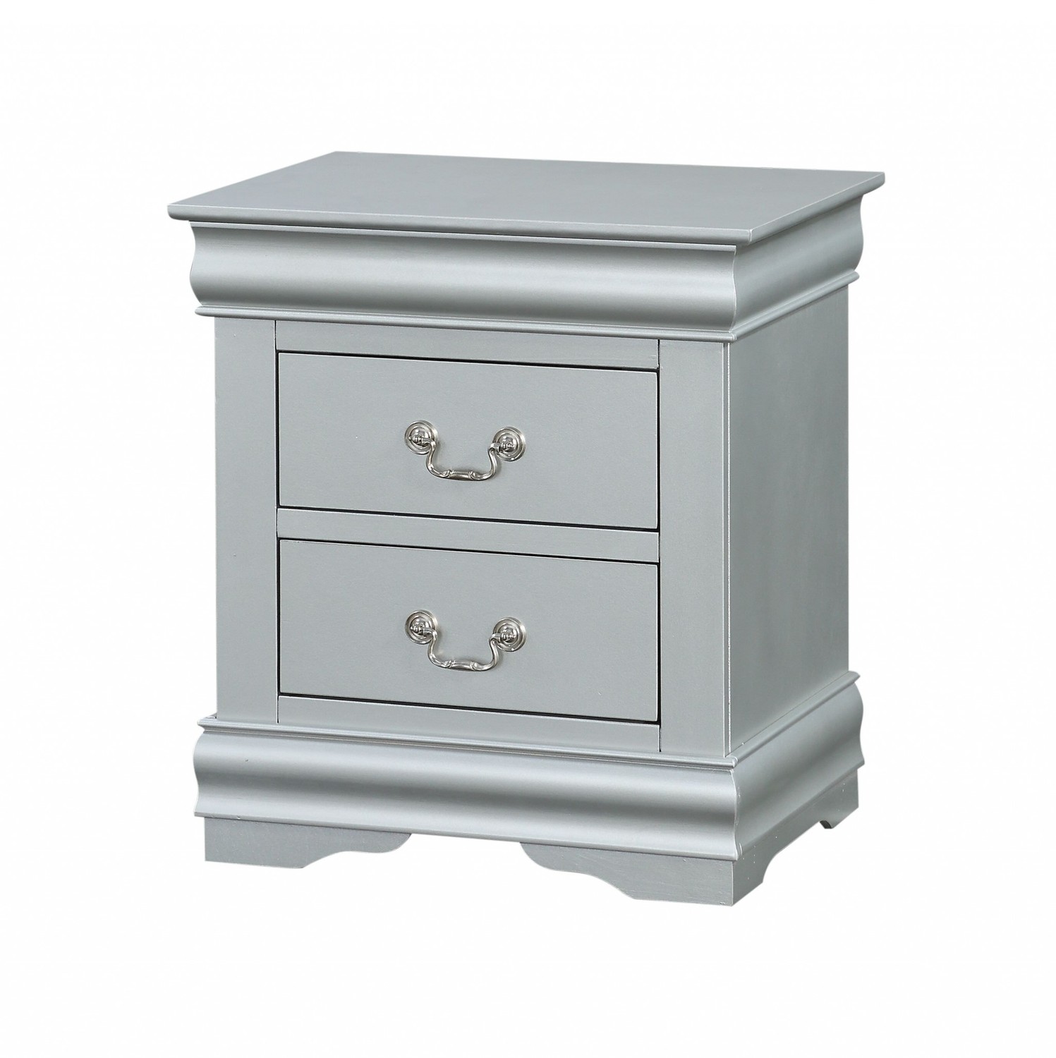 16" X 22" X 24" Platinum Wood Nightstand