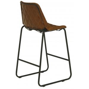 21" x 18" x 42" LeatherBrown and Black Contemporary Bar Stool