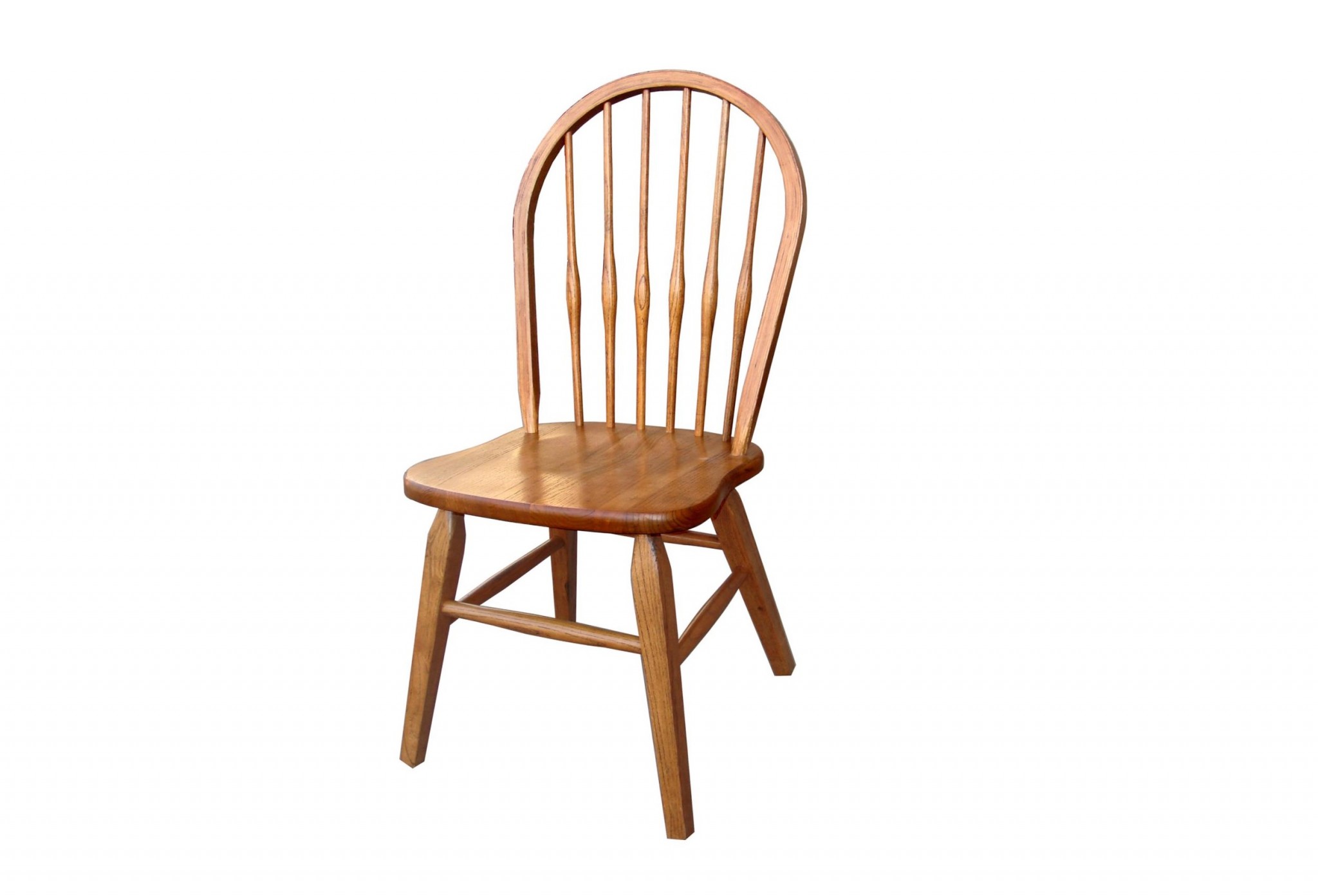 Rounded Back Harvest Oak Hardwood Dining or Side Chair