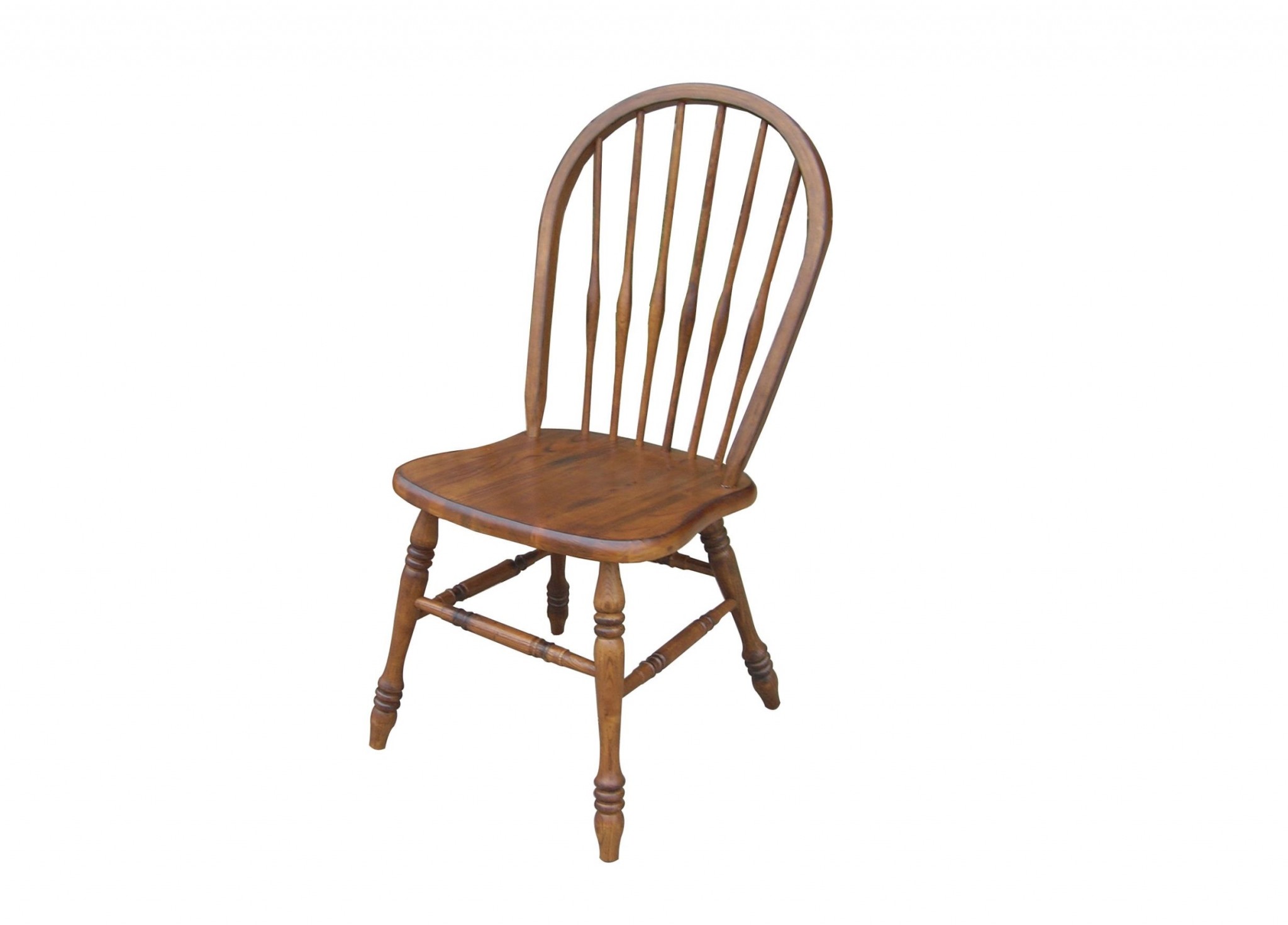 19.25" X 21.5" X 37.25" Burnished Walnut Hardwood Side Chair