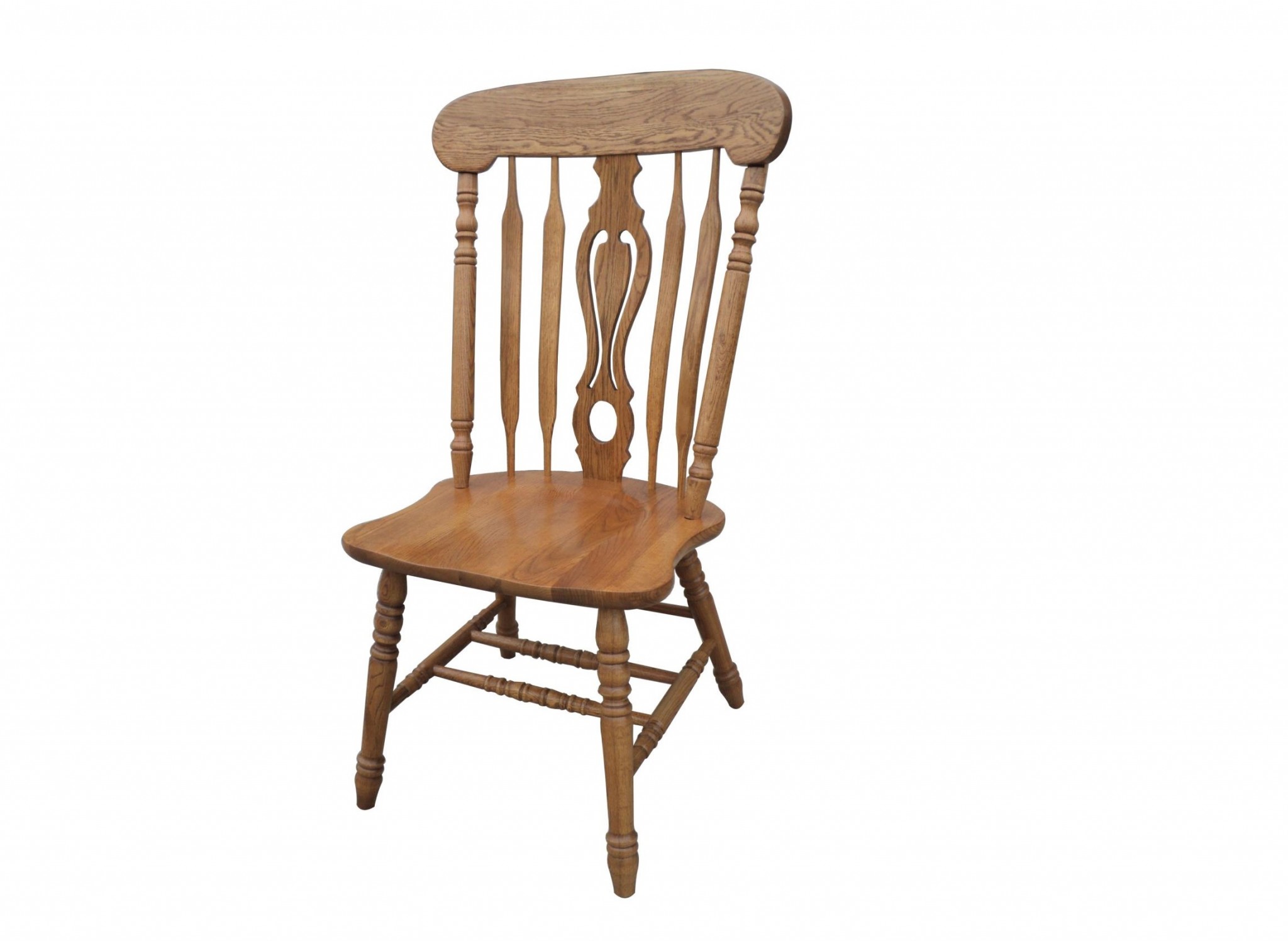 20" X 18" X 40.5" Harvest Oak Hardwood Side Chair