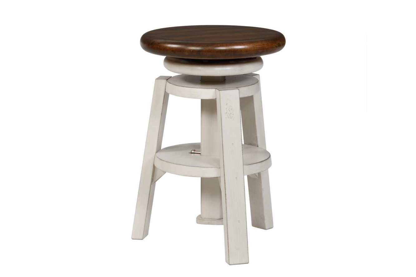 14" X 14" X 24" Sand Espresso Hardwood Adjustable Swivel Barstool