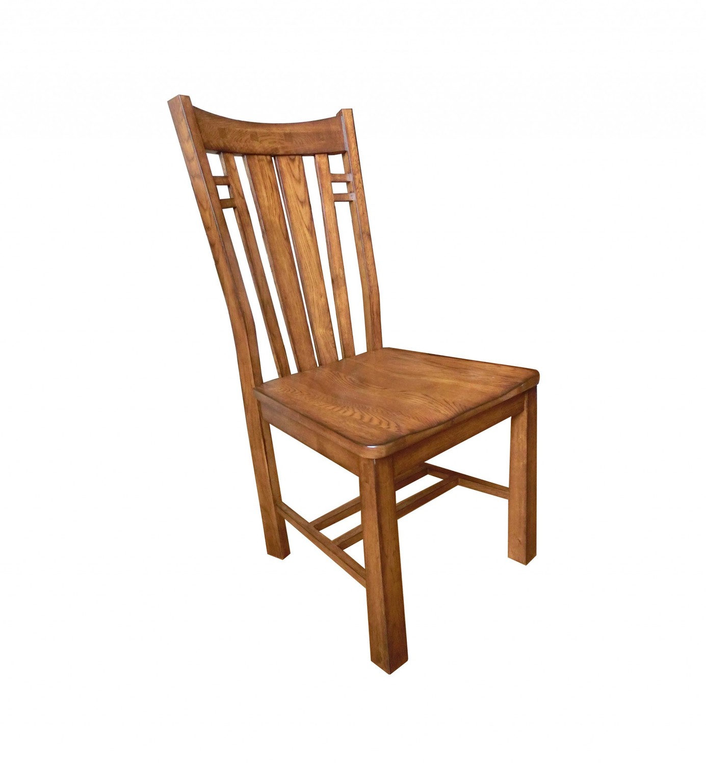 22" X 17" X 39" Burnished Walnut Hardwood Side Chair