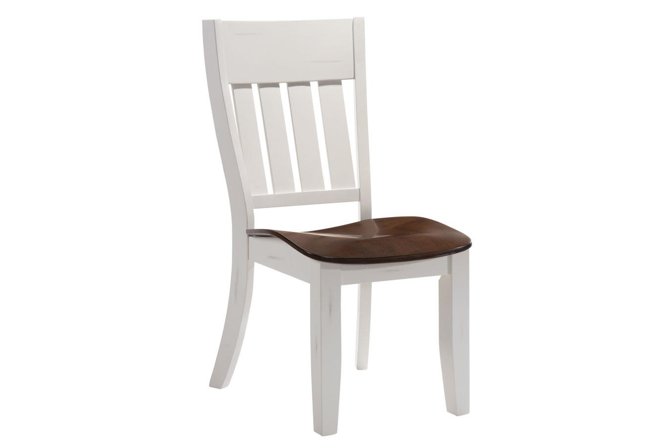 23" X 19" X 39" White Cinnamon Hardwood Side Chair