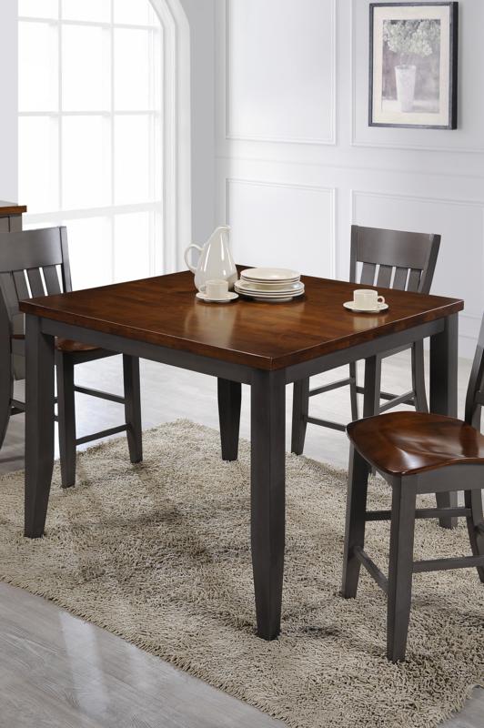 48" X 48" X 36" Grey Cinnamon Hardwood Gathering Table