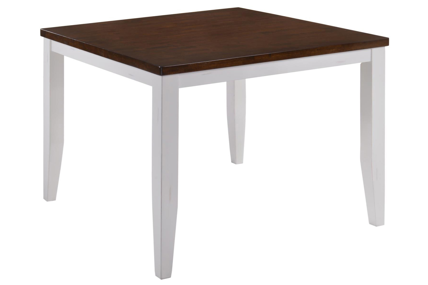48" X 48" X 36" White Cinnamon Hardwood Gathering Table