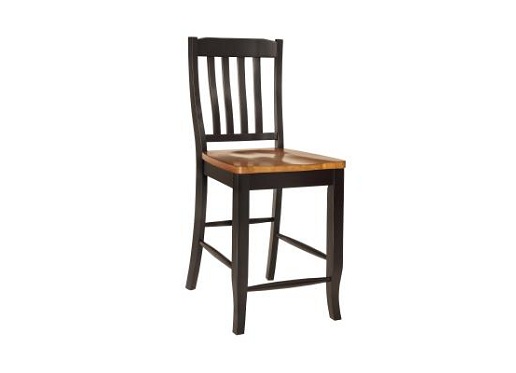 18.125" X 23.125" X 42" Harvest Black Hardwood Barstool