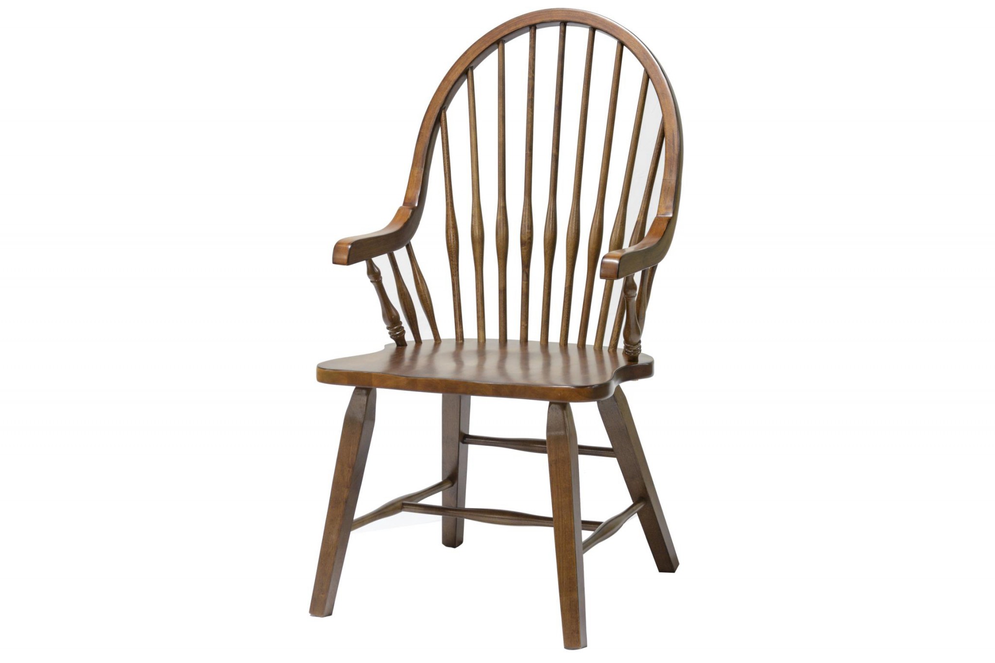21" X 21" X 41" Tobacco Hardwood Arm Chair