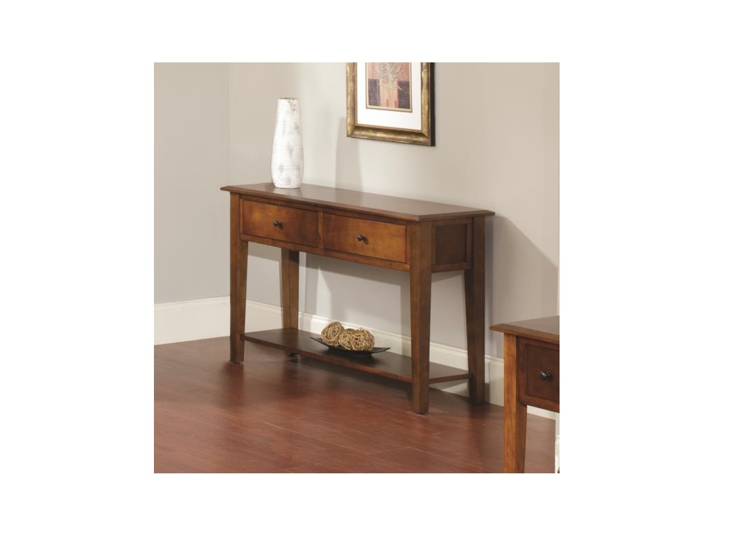 Tobacco Finish Hardwood Sofa Table