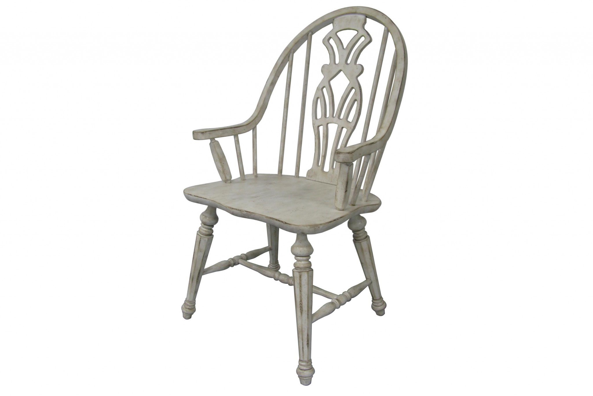 24" X 24" X 41" Vintage Estates Hardwood Dining Height Arm Chair