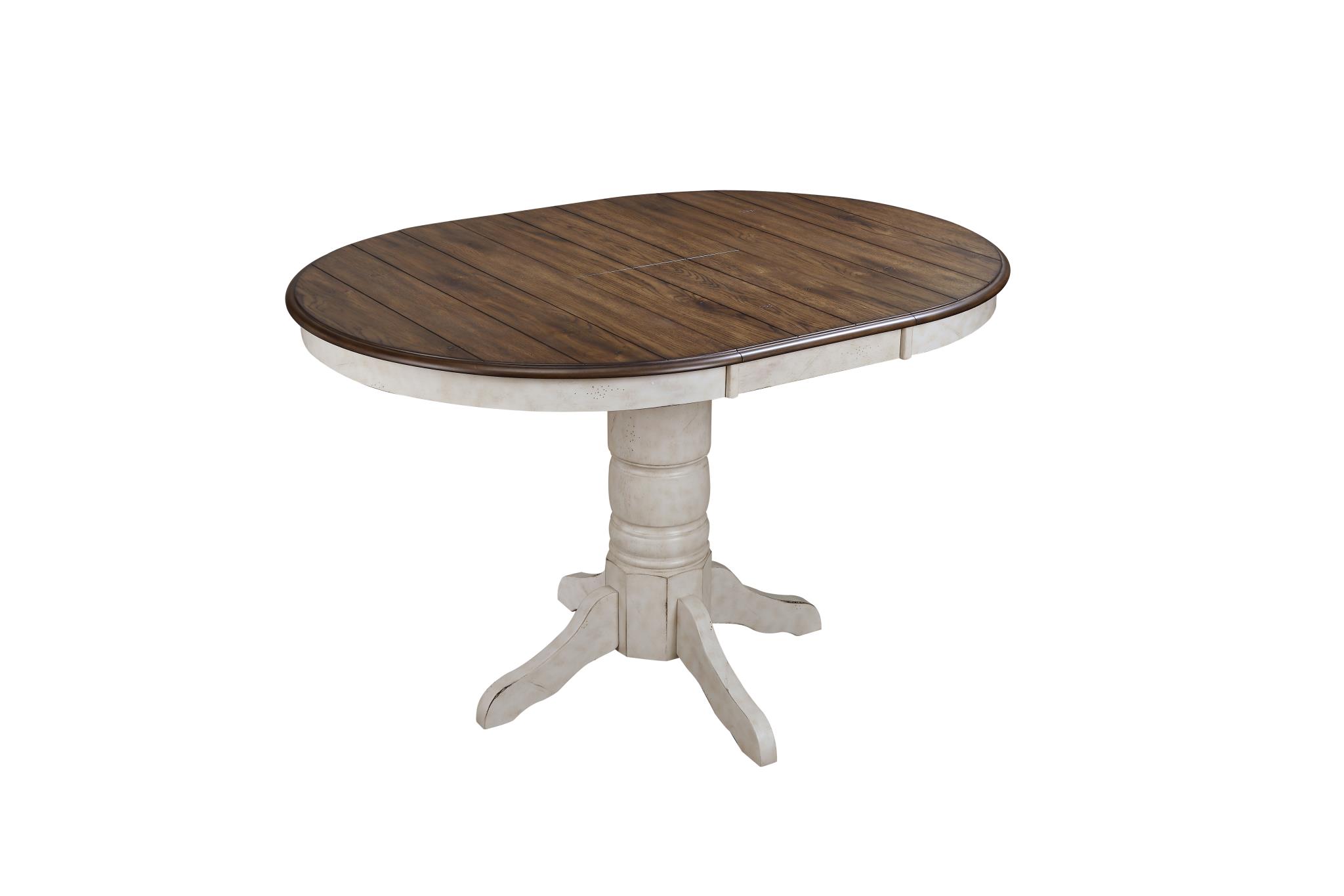 42" X 42" X 36" Vintage Estates Veneer Solid Wood Pedestal Gathering Height Table