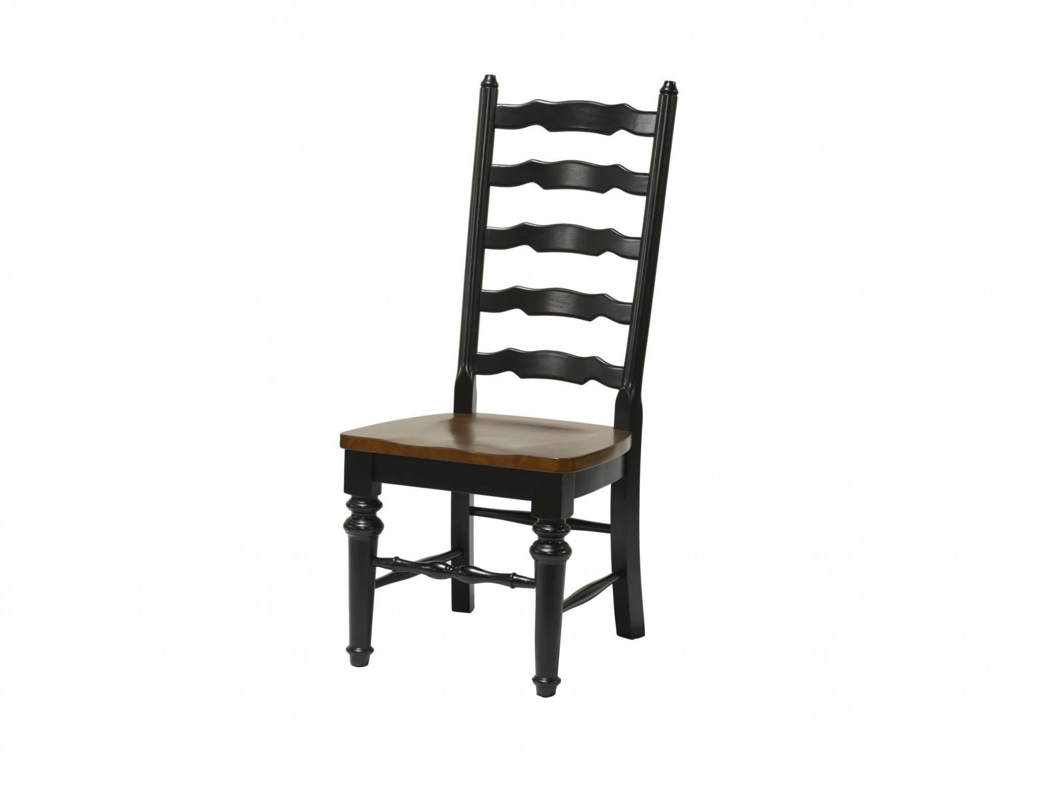 19.5" X 23.75" X 44.375" Black Cherry Hardwood Side Chair