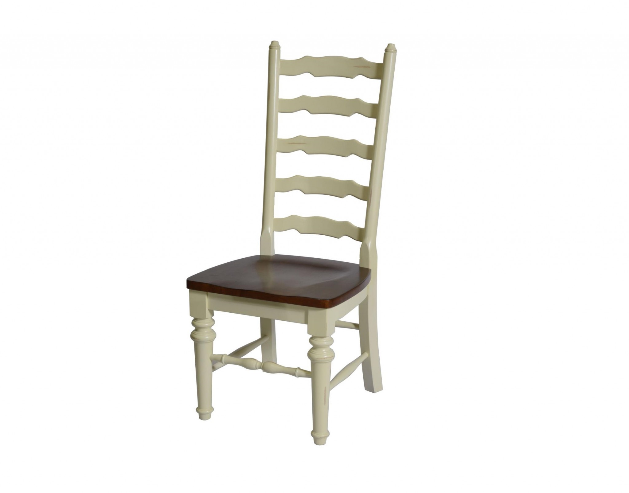 19.5" X 23.75" X 44.375" Buttermilk Cherry Hardwood Side Chair