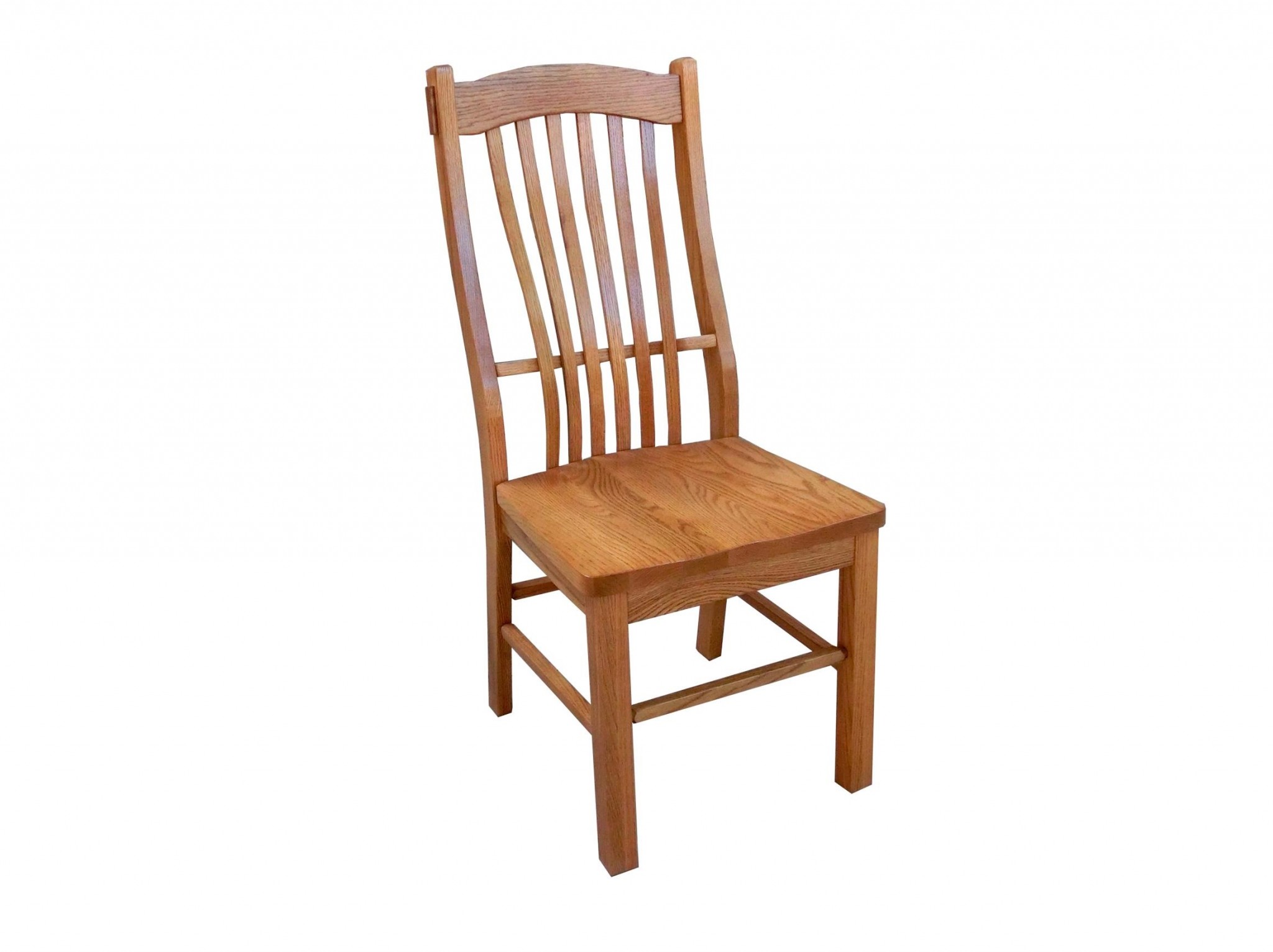 Arched Ladder Back Harvest Oak Hardwood Dining or Side Chair