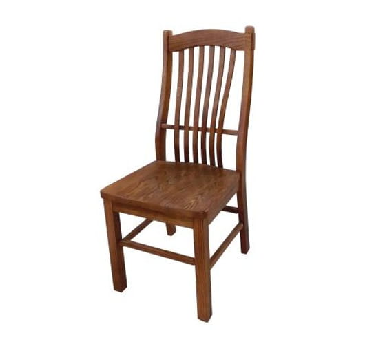 Arched Ladder Back Walnut Hardwood Dining or Side Chair