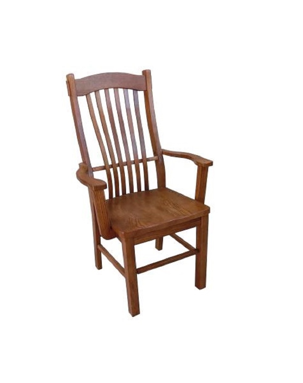 25.25" X 23.125" X 41.5" Harvest Oak Hardwood Arm Chair
