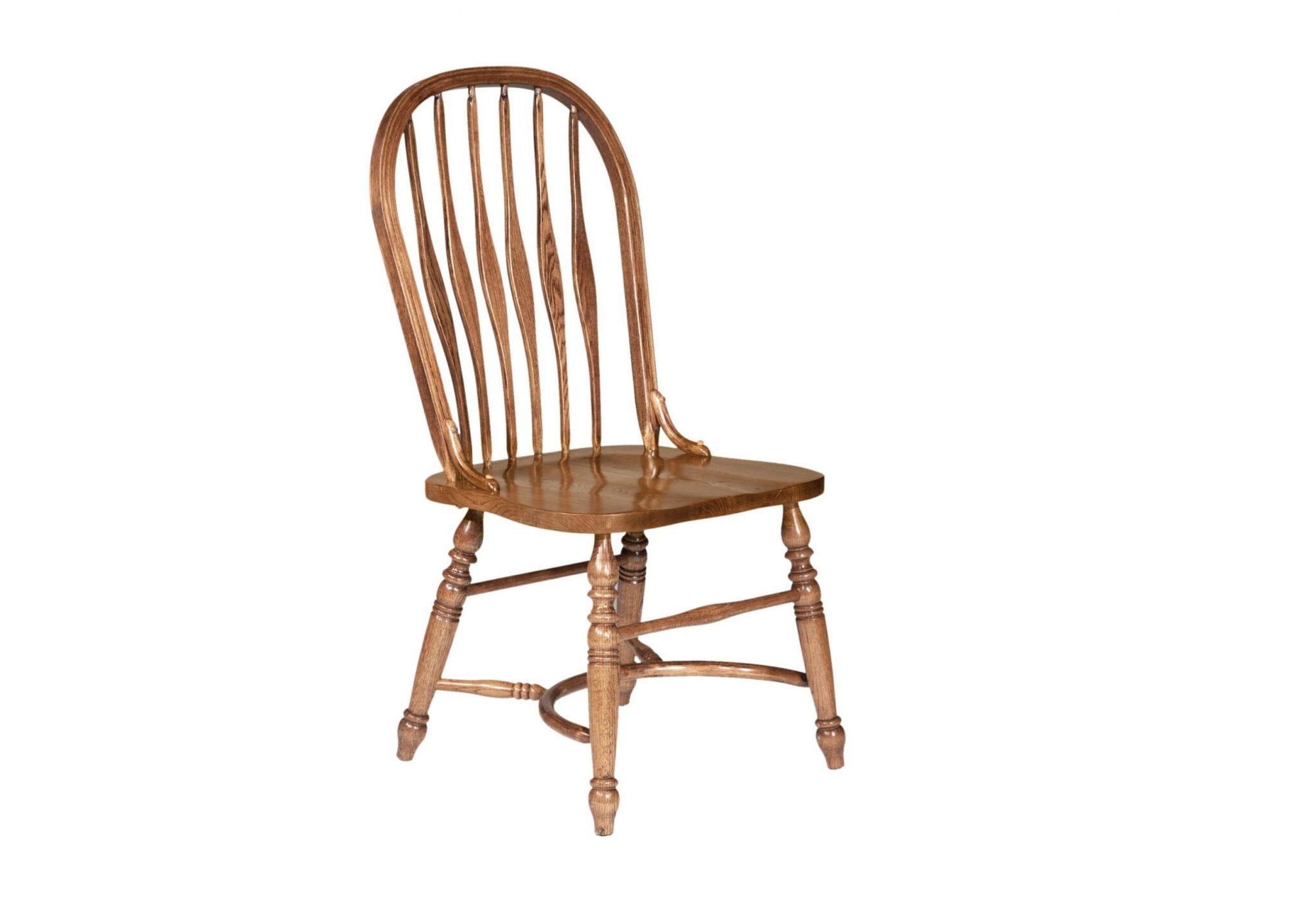 Round Back Harvest Brown Hardwood Dining or Side Chair