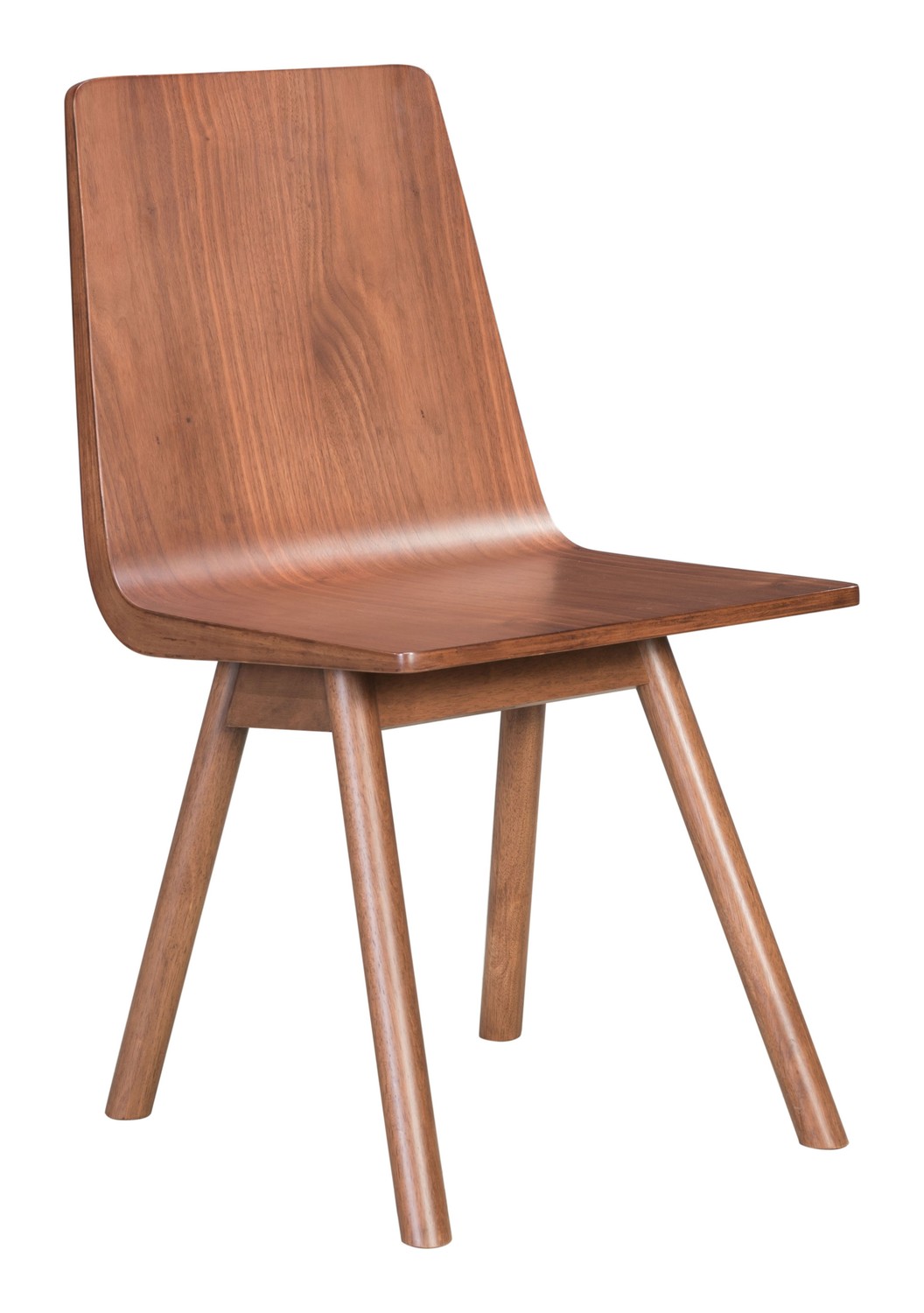 Modern Walnut Finish Dining Chairs Set of 2