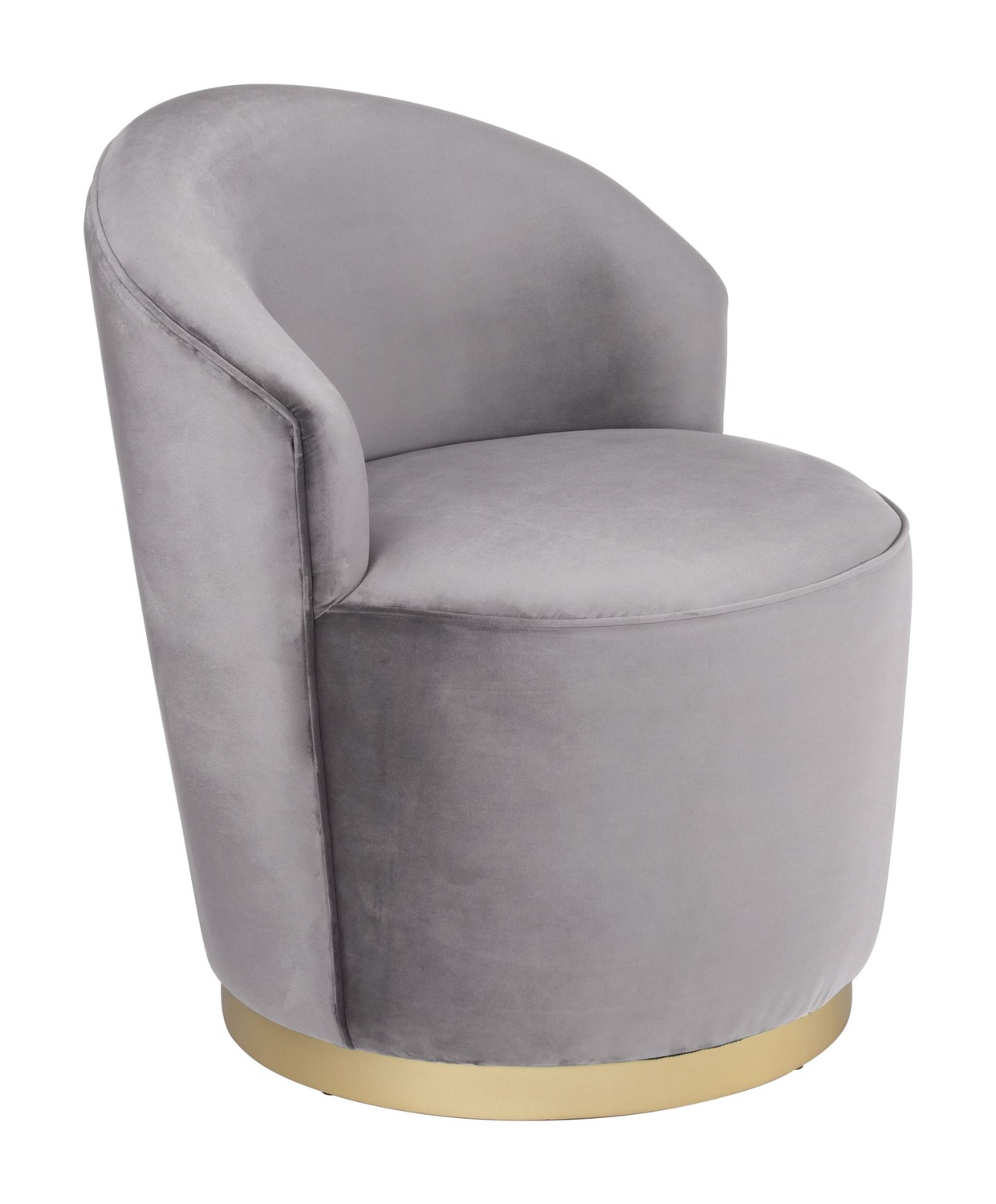 29" x 26" x 31" Gray Velvet, Poplar Wood, Arm Chair