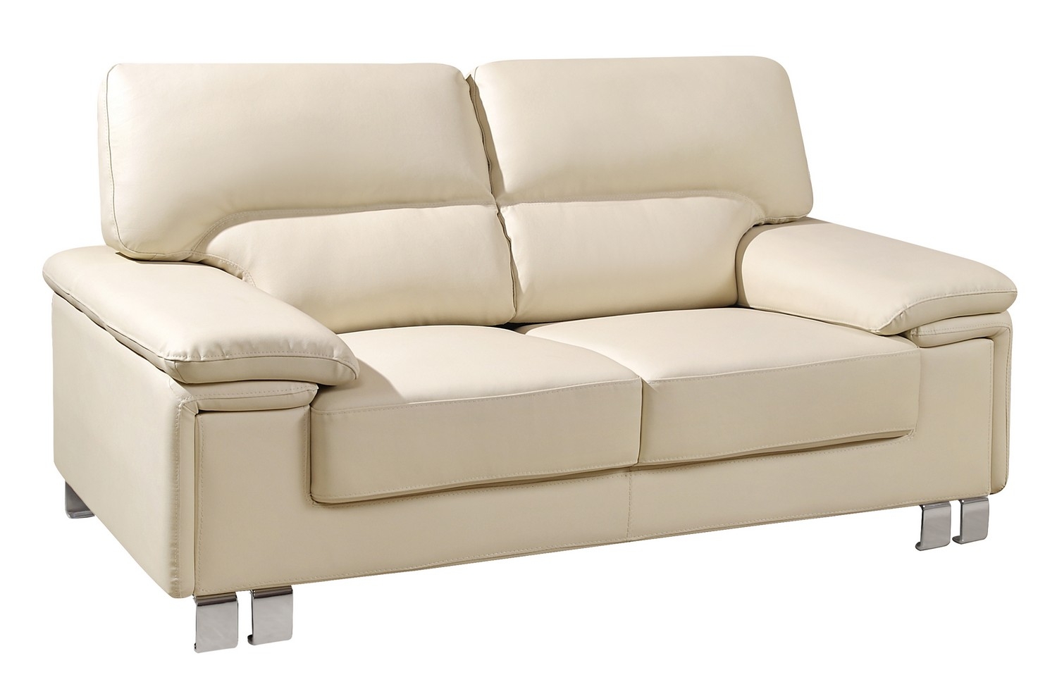 6"9 X 36" X 36" Beige Loveseat