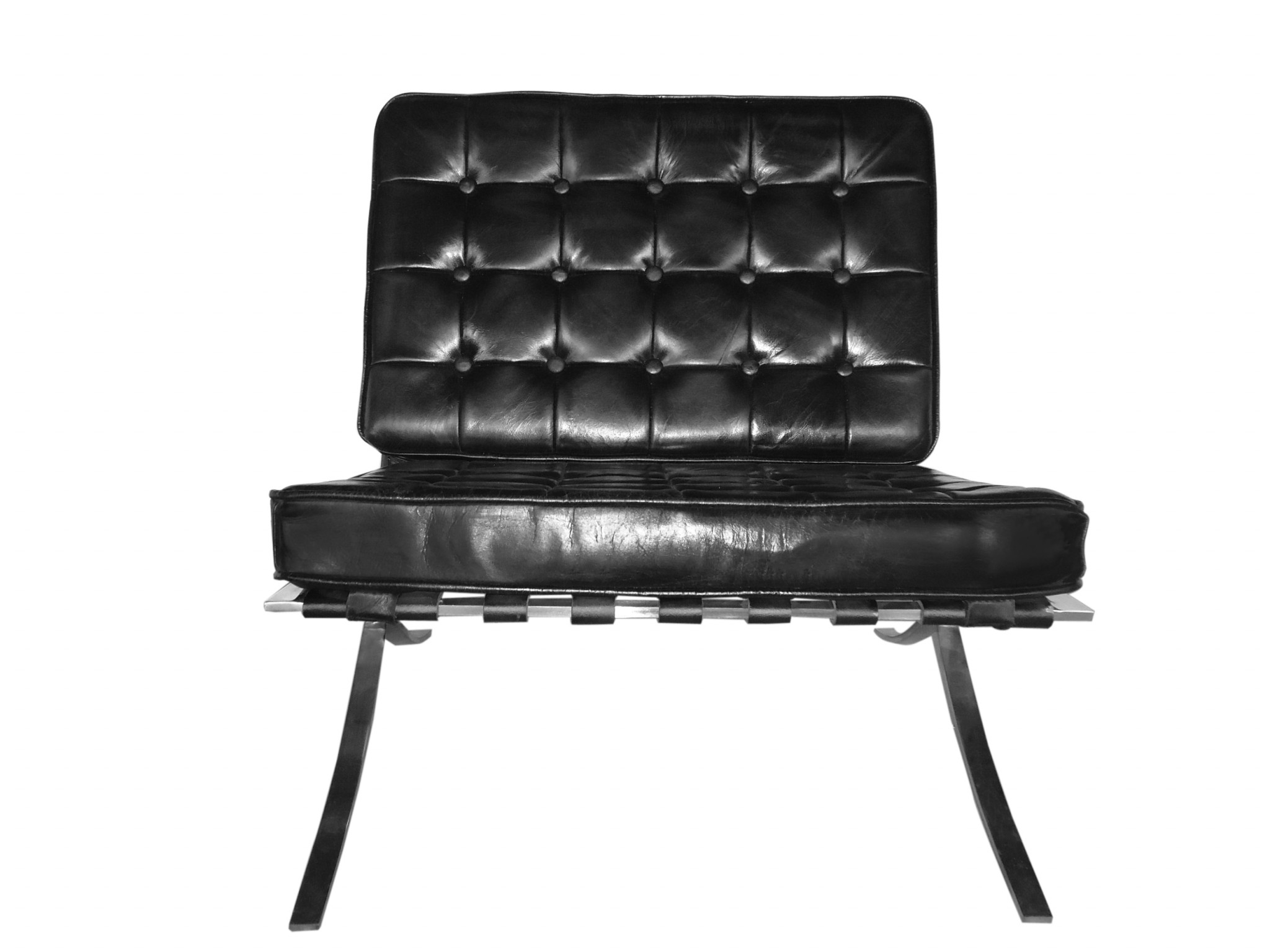 32" X 30" X 35" Black Full Leather Fireproof Foam Chair