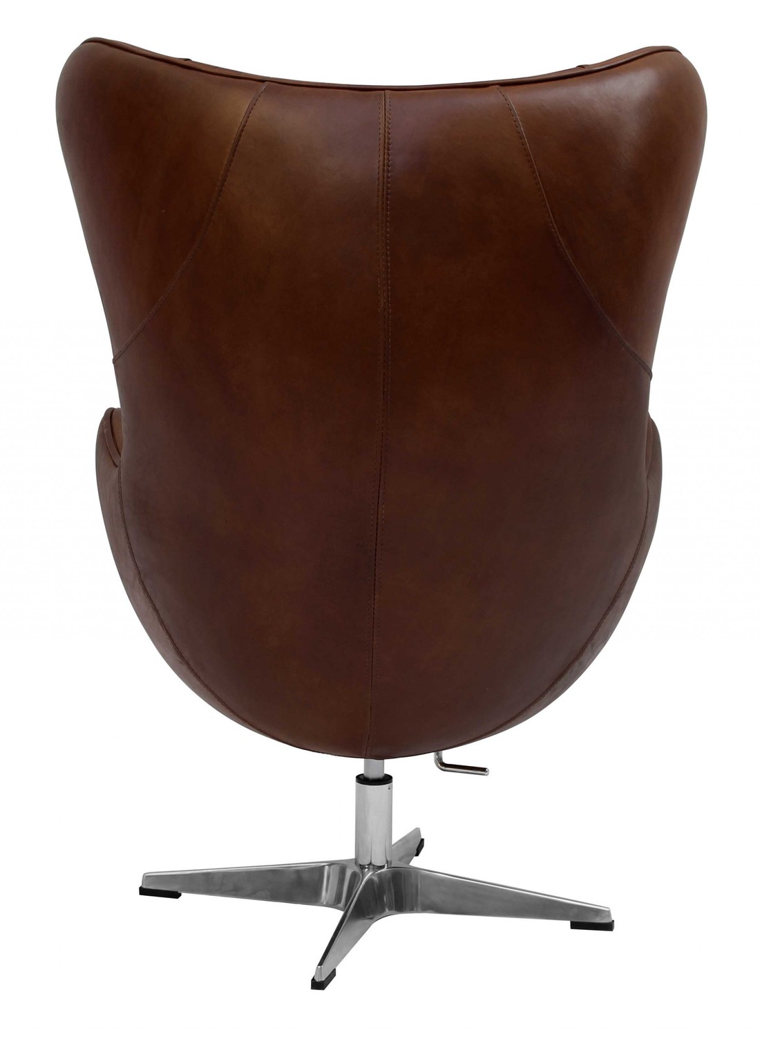 32" X 34" X 41" Brown Full Leather Fireproof Foam Chair