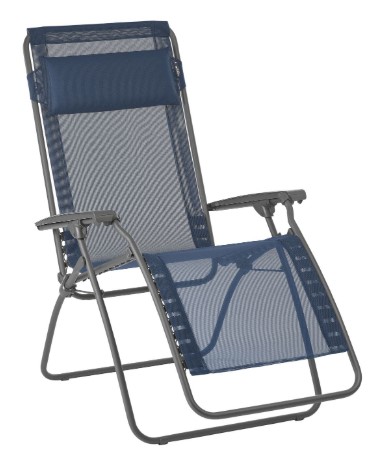 26.8" X 64.2" X 44.9" Ocean Powder Coated Multi-Position Folding Recliner