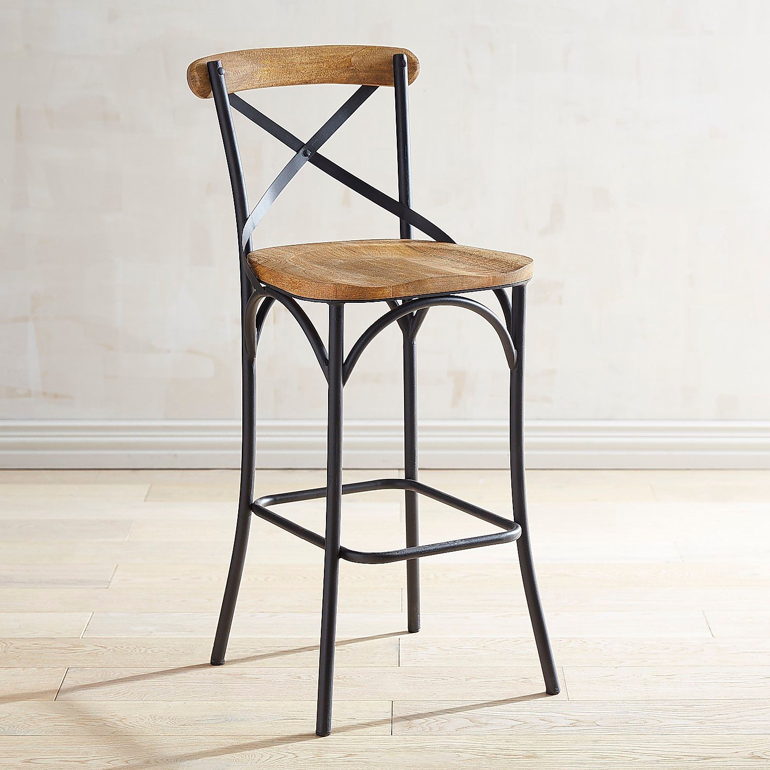 19" X 19" X 45" Java Iron Wood Bar Stool