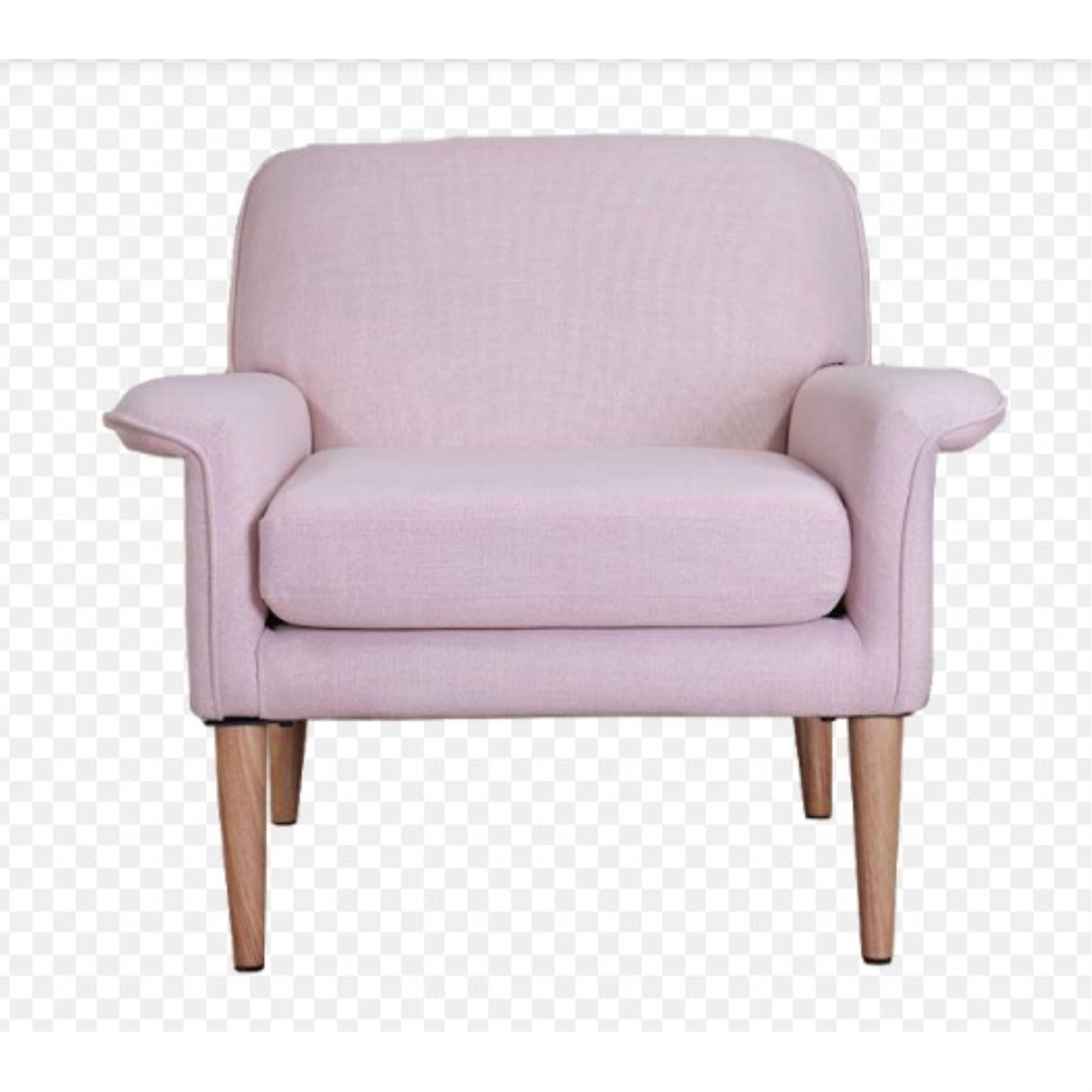 34" X 34" X 31" Pink Polyester Accent Chair