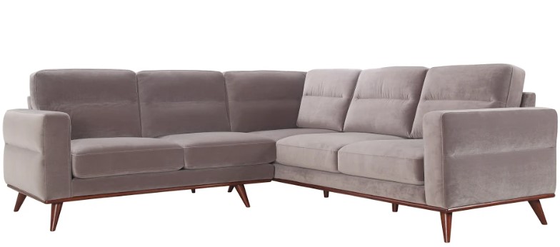96" X 97" X 36" Taupe Polyester Sectional