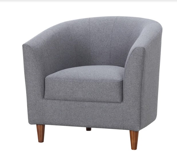 30" X 29" X 30" Gray Polyester Club Chair