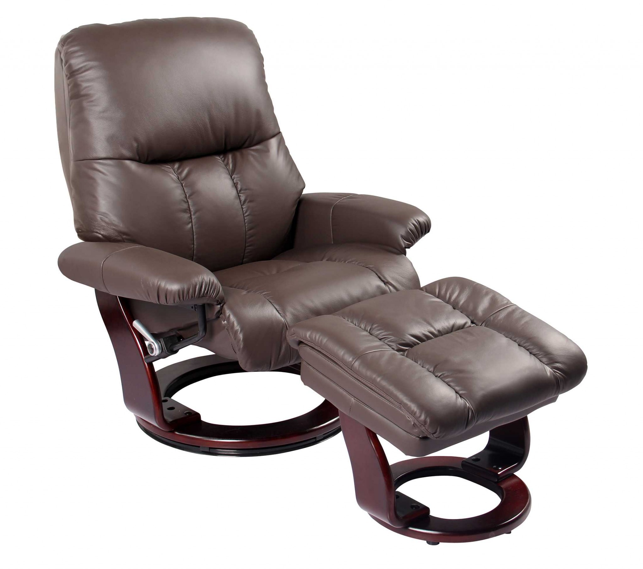 35" x 32" x 40.5" Kona Brown Cover- Leather & Vinyl match Recliner Chair & Ottoman