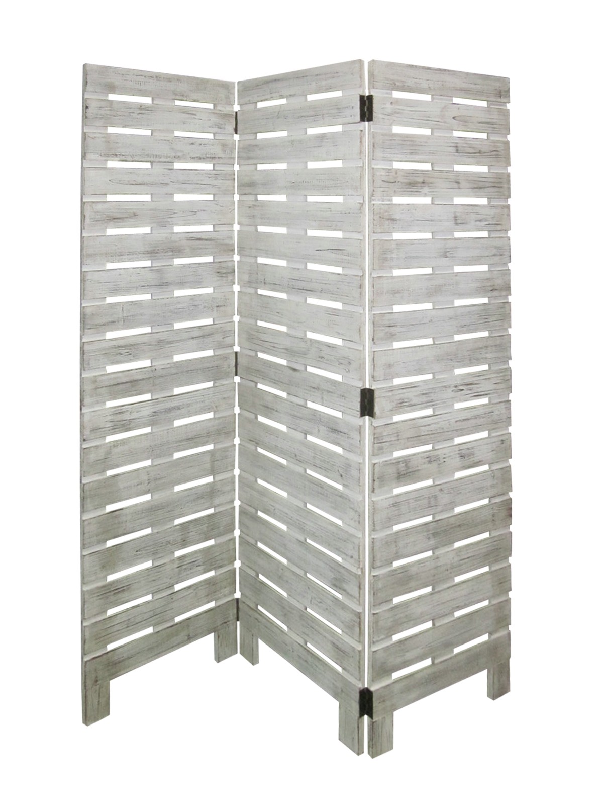 1" x 63" x 72" White Wood Garden Screen