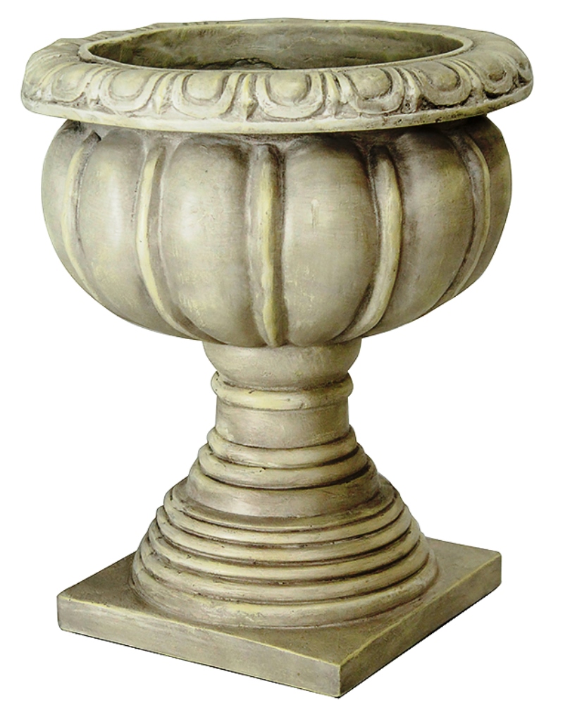 14" X 17" X 14" Gold Copper Brown Resin Resin Sicilian Urn