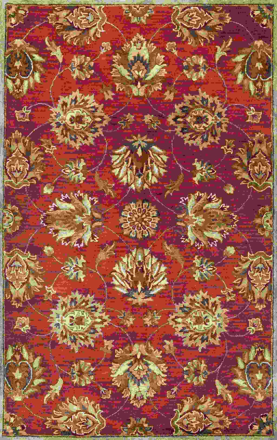 8' x 10' 6" Wool Red Area Rug