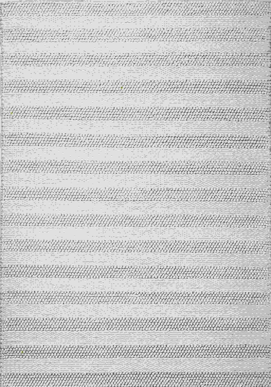 7' x 9' Wool White Area Rug