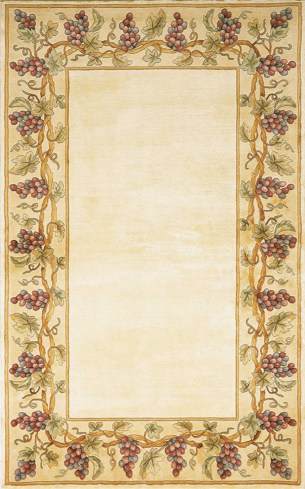 9' x 13' Wool Ivory Area Rug