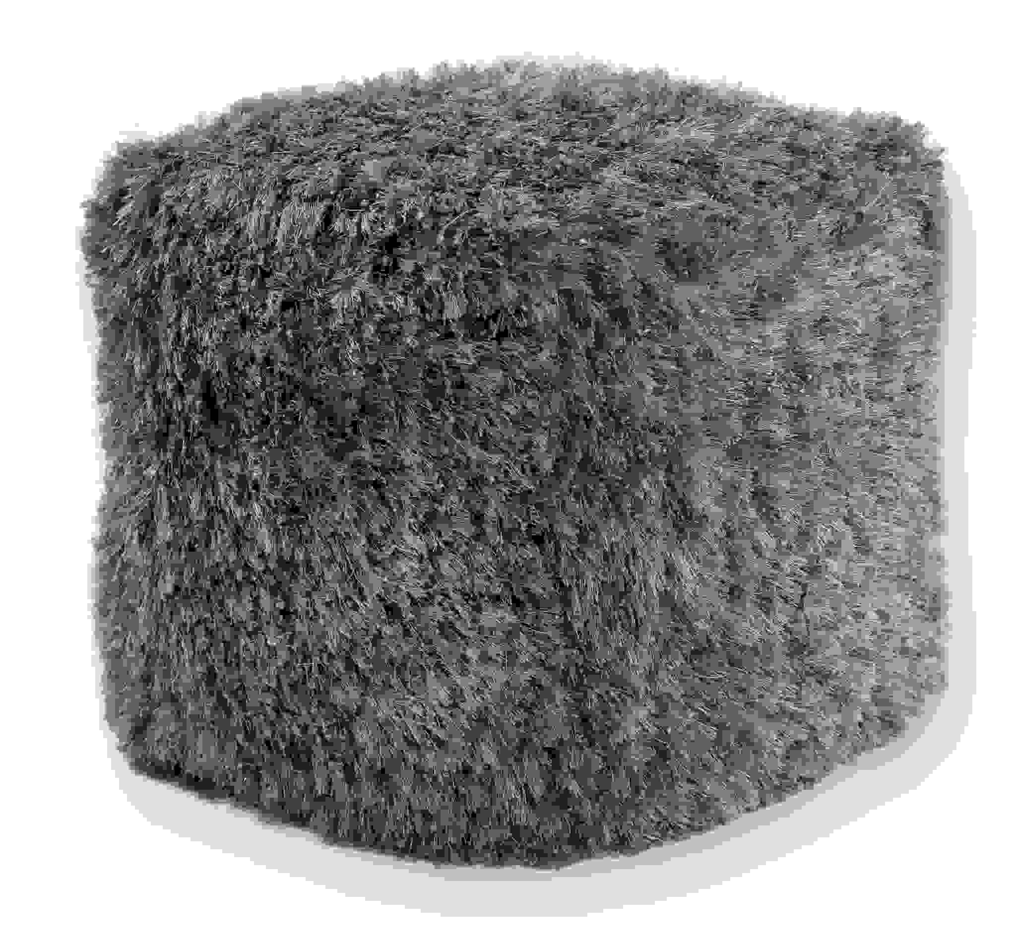 18" x 18" Polyester Silver Pouf