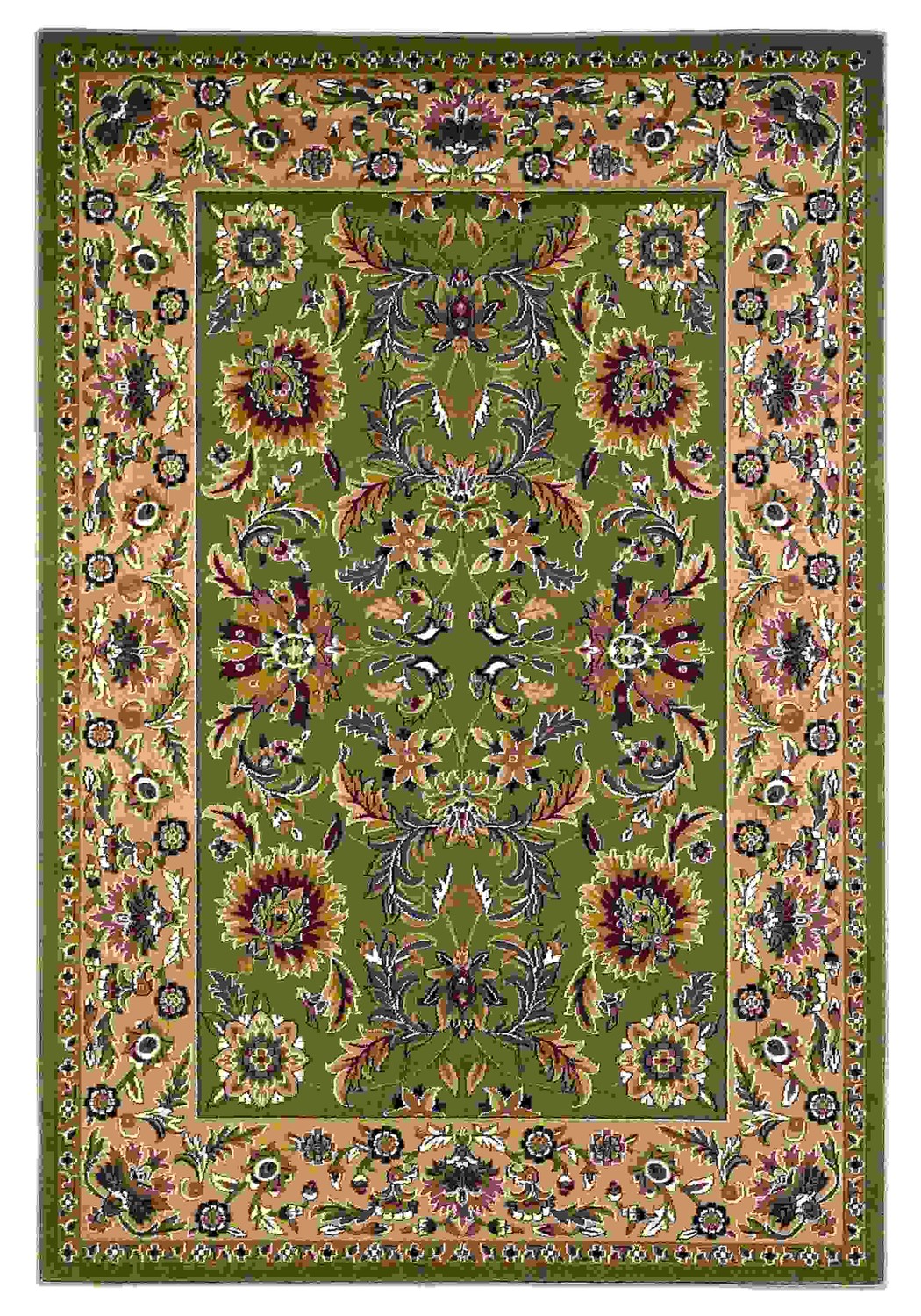 20" x 31" Polypropylene Green or Taupe Area Rug