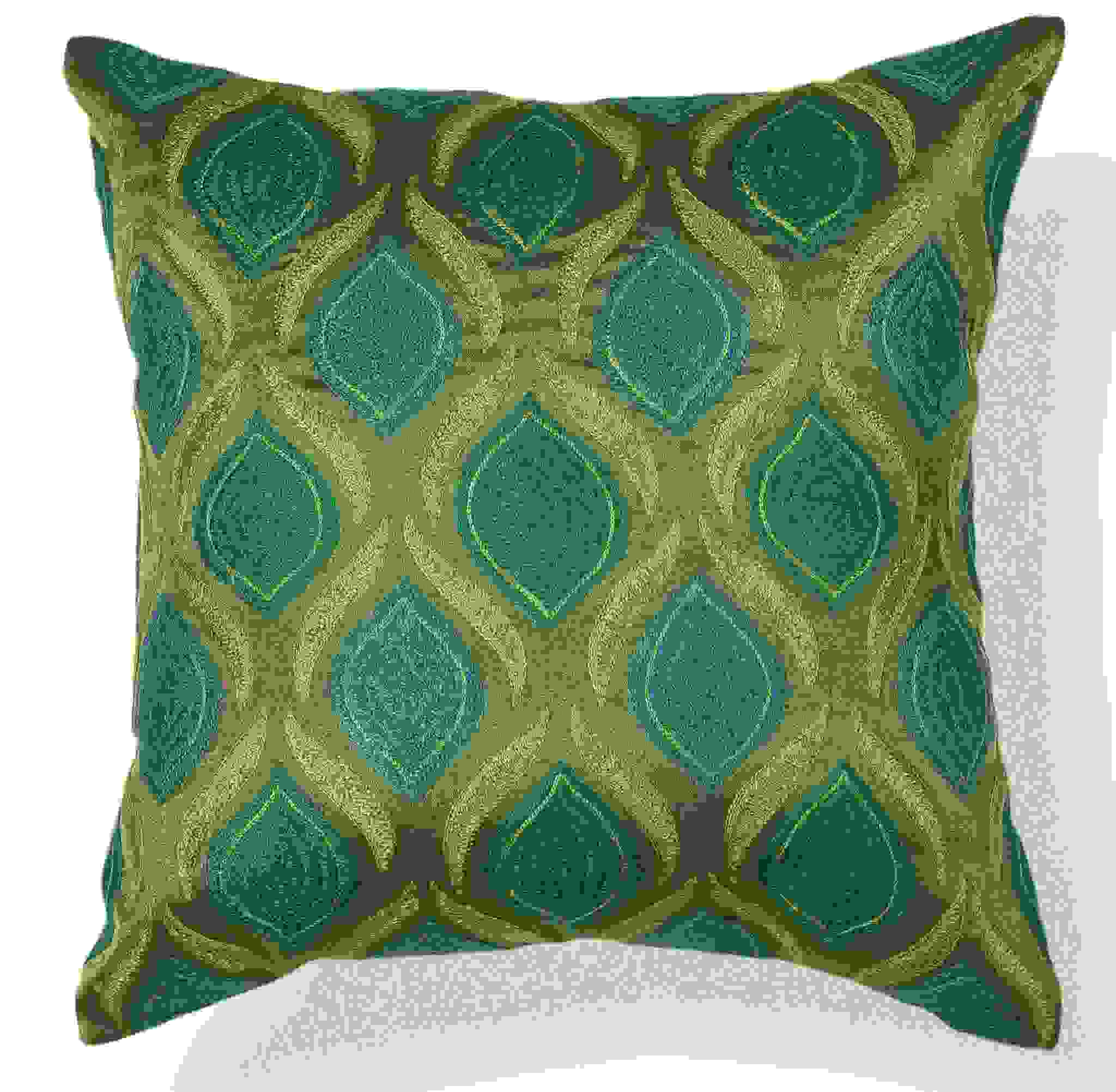 18" x 18" Polyester Teal or Green Pillow