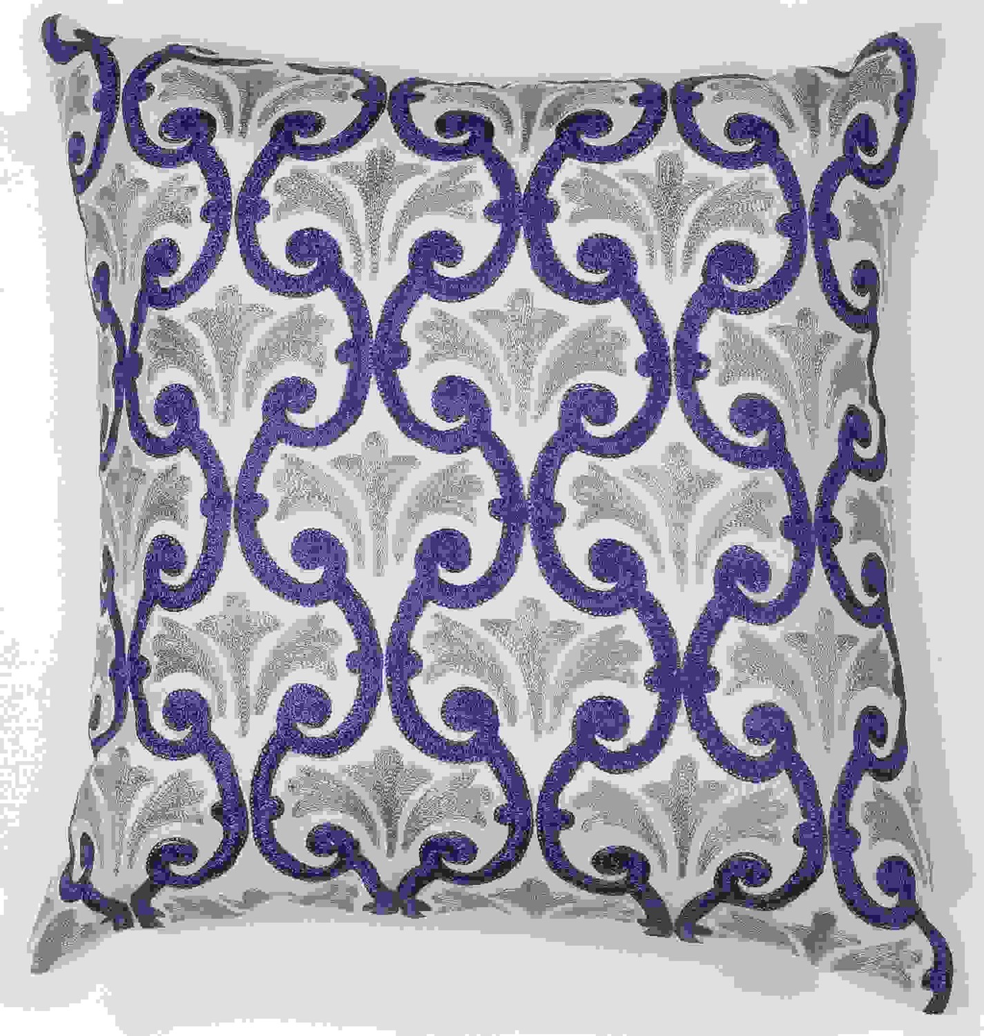 18" x 18" Cotton Ivory or Blue Pillow