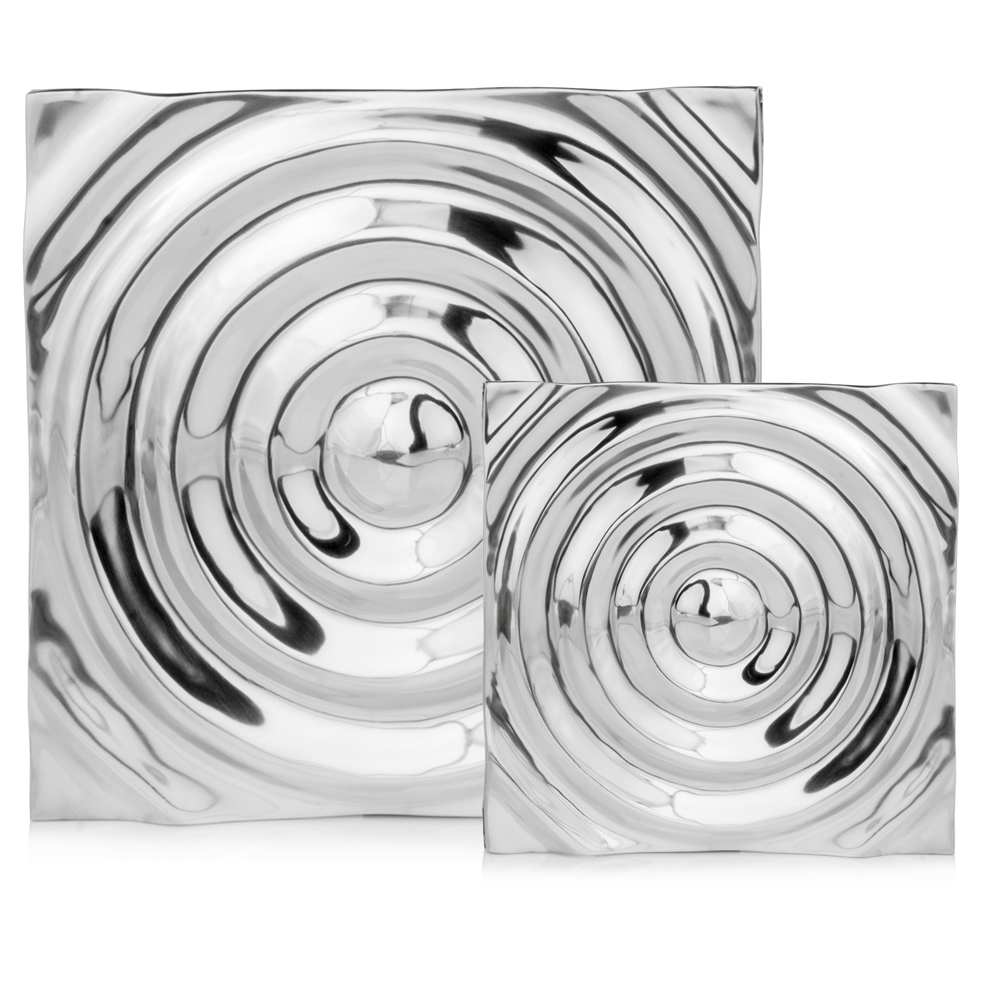 1.5" x 19.5" x 19.5" Buffed Large Rippled Wall Tile