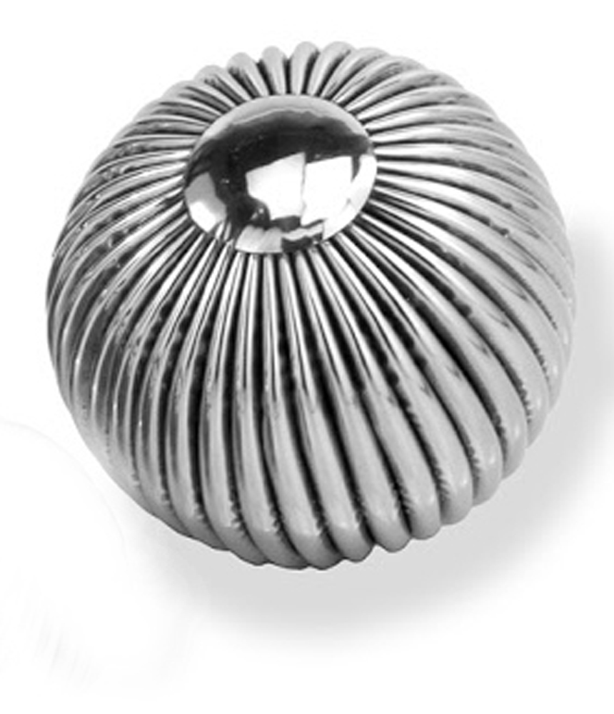 5" x 5" x 5" Buffed Striped Sphere