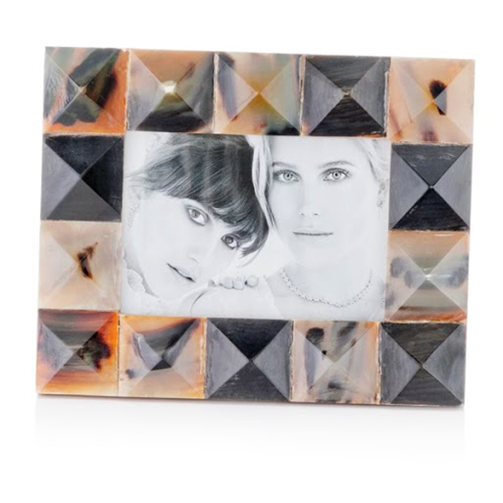 2" x 8.5" x 10.5" Black Green and White Mosaic 5x7 Photo Frame