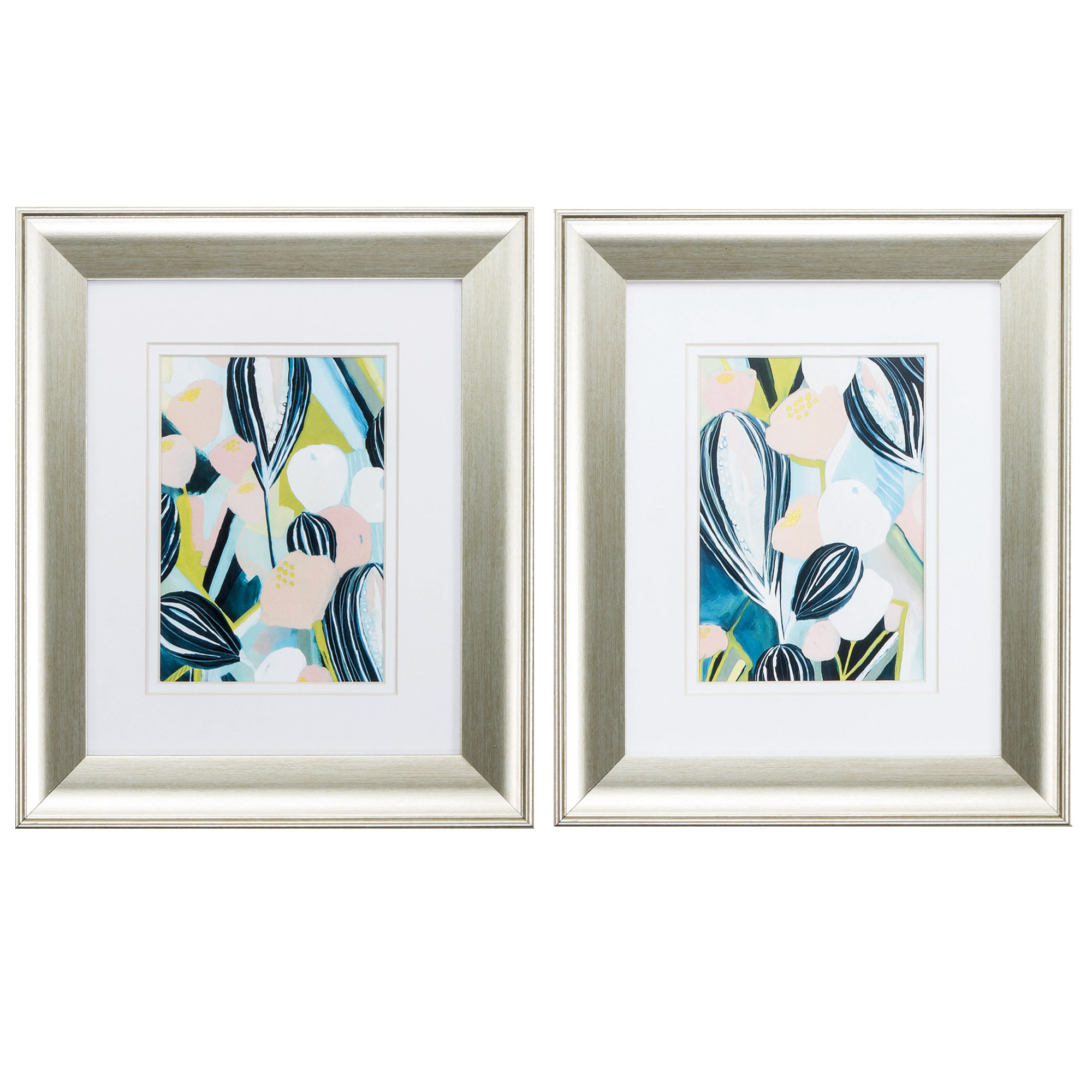 11" X 13" Brushed Silver Frame Glow Garden (Set of 2)